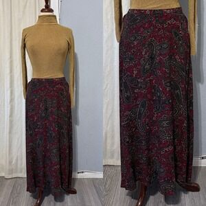 Vintage Jones Wear Skirt Womens 10 Y2K Fairy Paisley Chiffon Boho Career